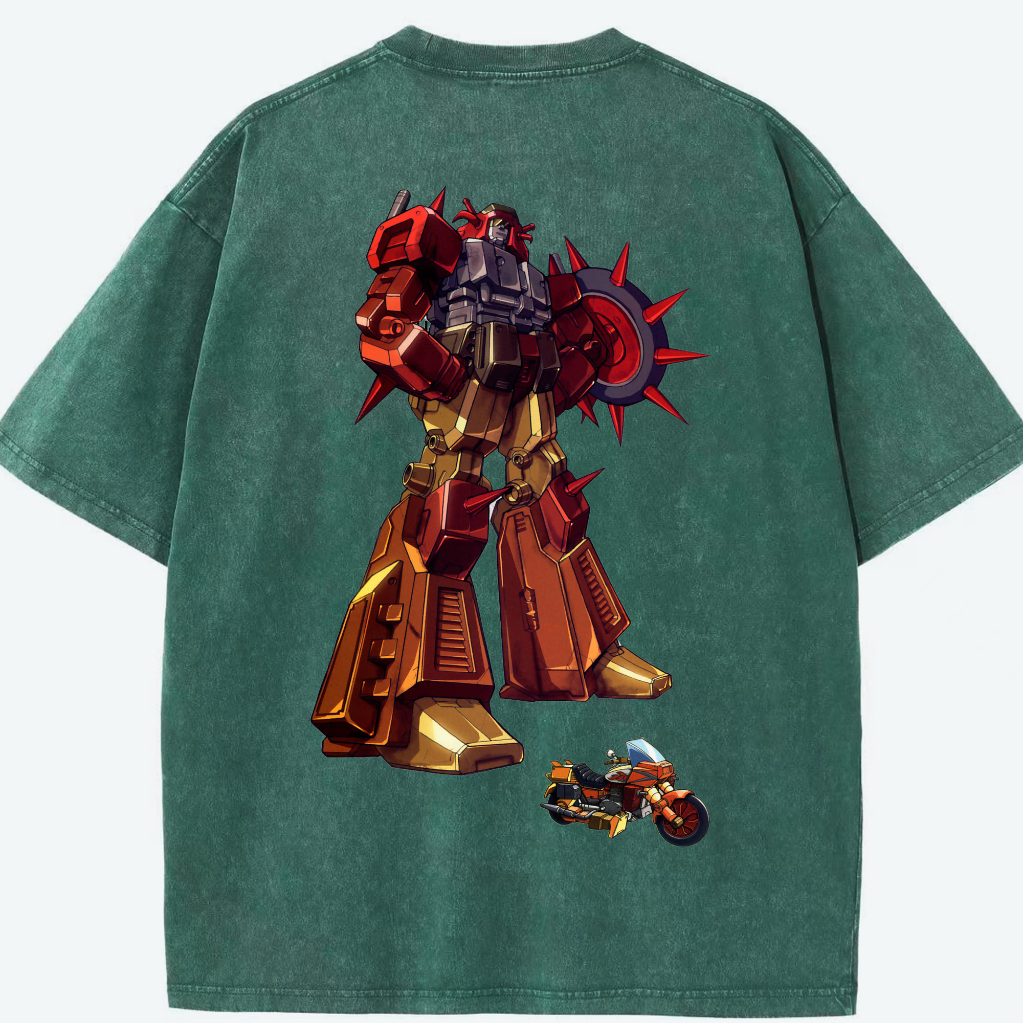 （画像用）  綿100% ヴィンテージ風 半袖Tシャツ（背面プリント）